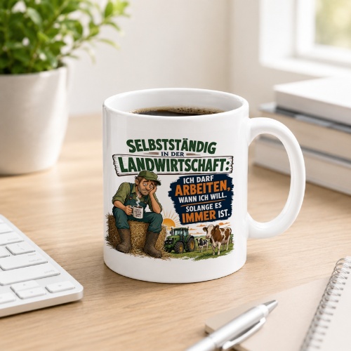 Tasse »Selbstständig in der Landwirtschaft«
