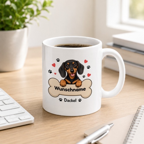 personalisierte Tasse »Dackel«