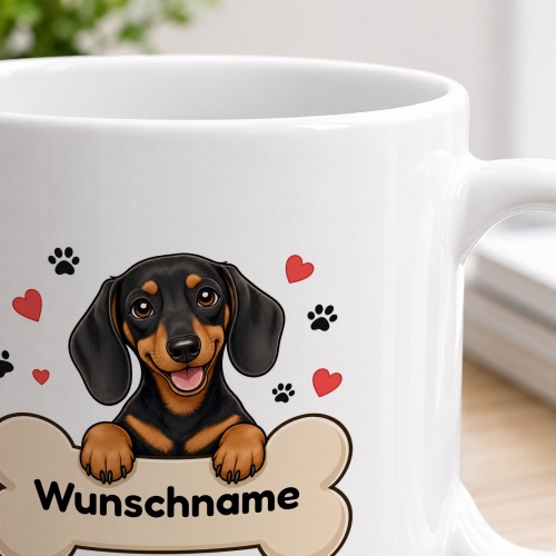 personalisierte Tasse »Dackel«