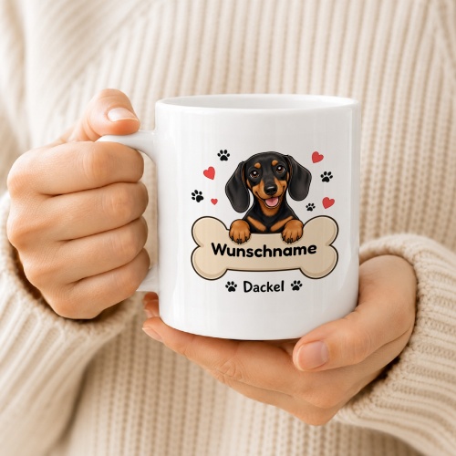 personalisierte Tasse »Dackel«