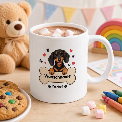 personalisierte Tasse »Dackel«