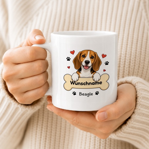 personalisierte Tasse »Beagle«