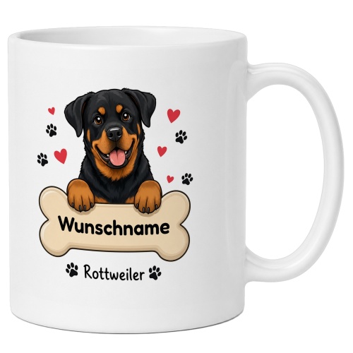 personalisierte Tasse »Rottweiler«