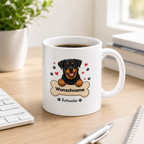 personalisierte Tasse »Rottweiler«