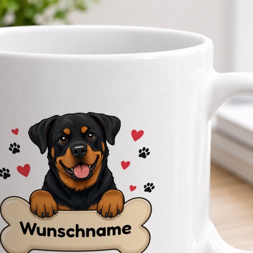 personalisierte Tasse »Rottweiler«