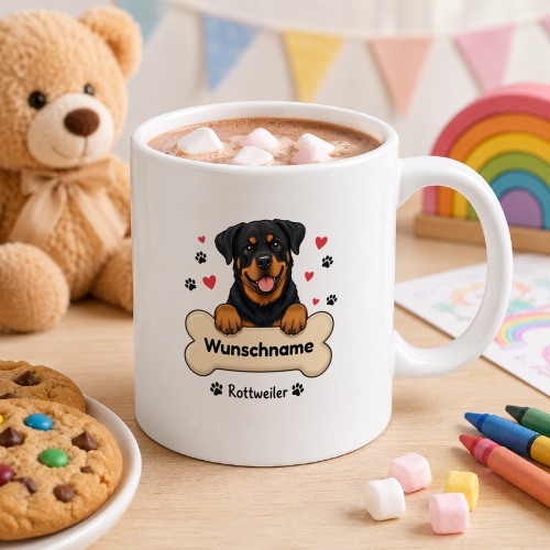 personalisierte Tasse »Rottweiler«