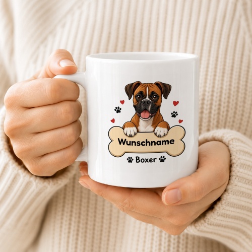 personalisierte Tasse »Boxer«