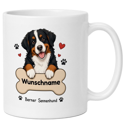 personalisierte Tasse »Berner Sennenhund«