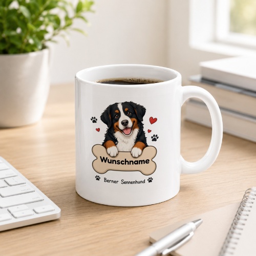 personalisierte Tasse »Berner Sennenhund«