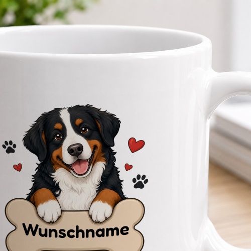 personalisierte Tasse »Berner Sennenhund«