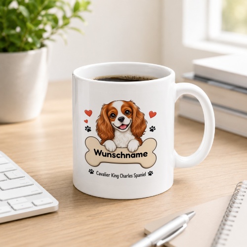 personalisierte Tasse »Cavalier King Charles...