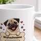personalisierte Tasse »Mops«