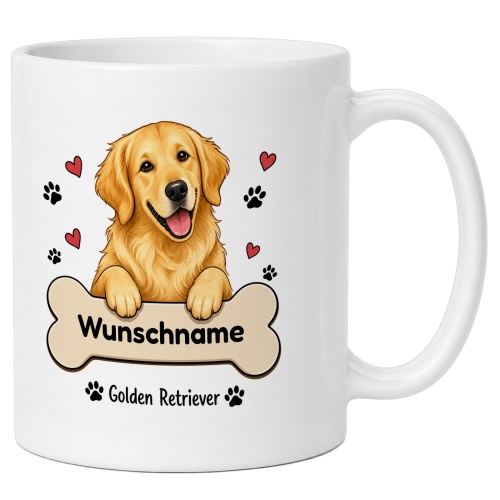personalisierte Tasse »Golden Retriever«