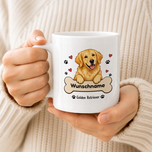 personalisierte Tasse »Golden Retriever«