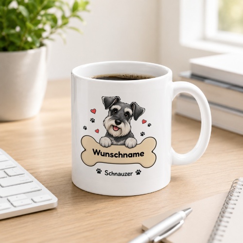 personalisierte Tasse »Schnauzer«
