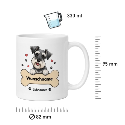 personalisierte Tasse »Schnauzer«