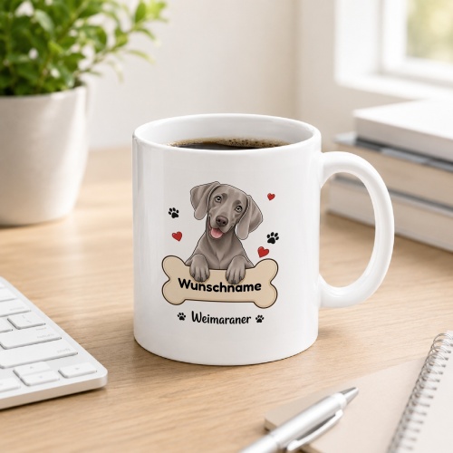 personalisierte Tasse »Weimaraner«