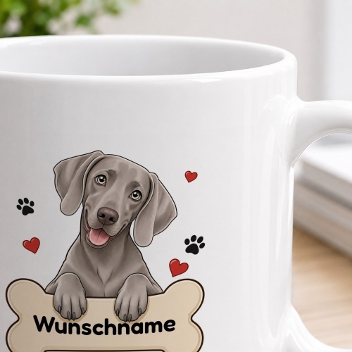 personalisierte Tasse »Weimaraner«