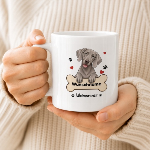 personalisierte Tasse »Weimaraner«