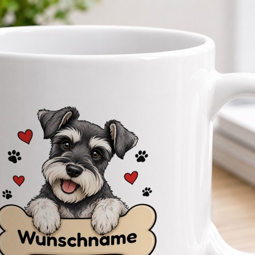 personalisierte Tasse »Zwergschnauzer«