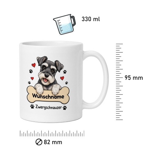 personalisierte Tasse »Zwergschnauzer«