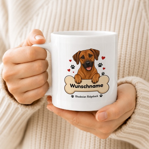 personalisierte Tasse »Rhodesian Ridgeback«