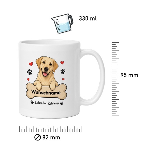 personalisierte Tasse »Labrador«