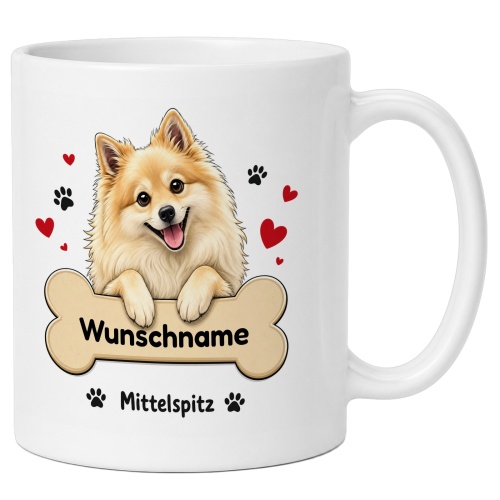 personalisierte Tasse »Mittelspitz«