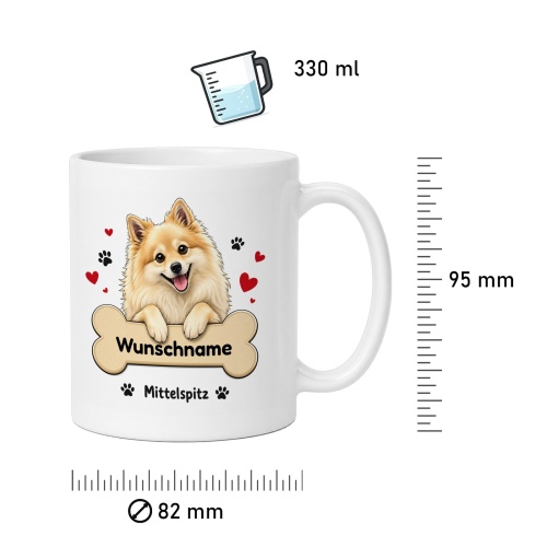 personalisierte Tasse »Mittelspitz«