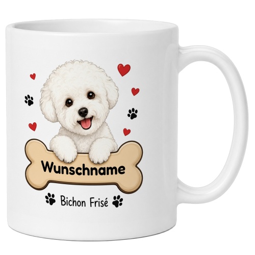 personalisierte Tasse »Bichon Frisé«