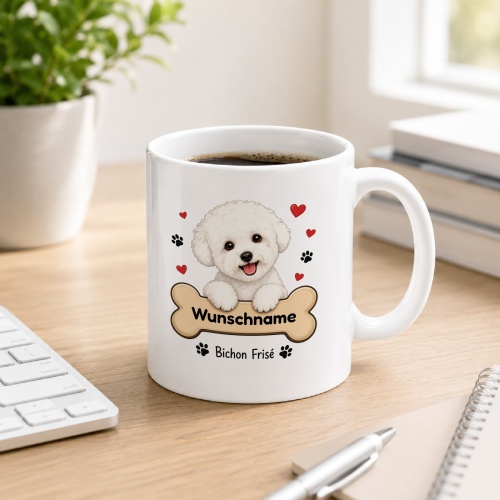 personalisierte Tasse »Bichon Frisé«