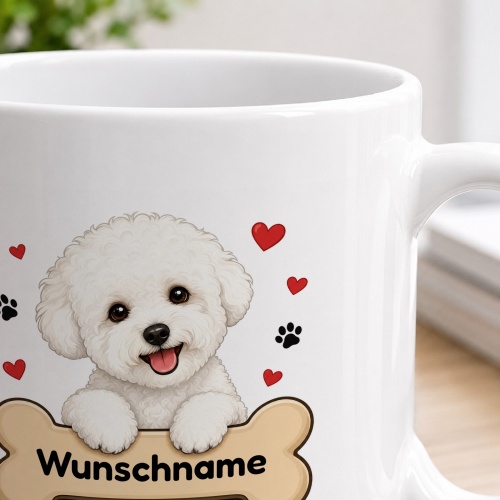 personalisierte Tasse »Bichon Frisé«