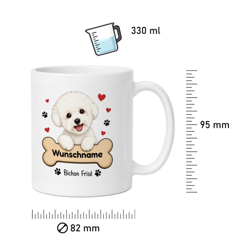 personalisierte Tasse »Bichon Frisé«