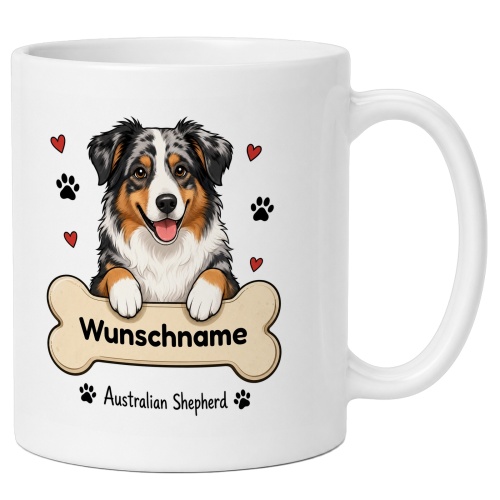personalisierte Tasse »Australian Shepherd«