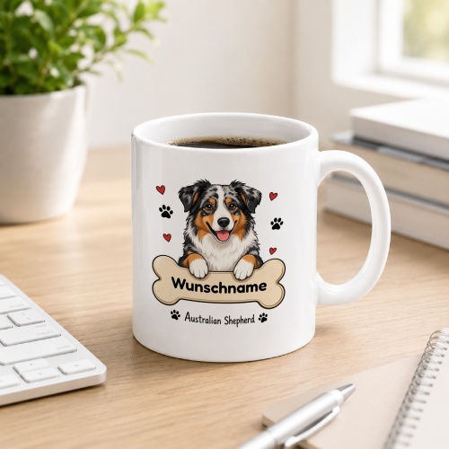 personalisierte Tasse »Australian Shepherd«