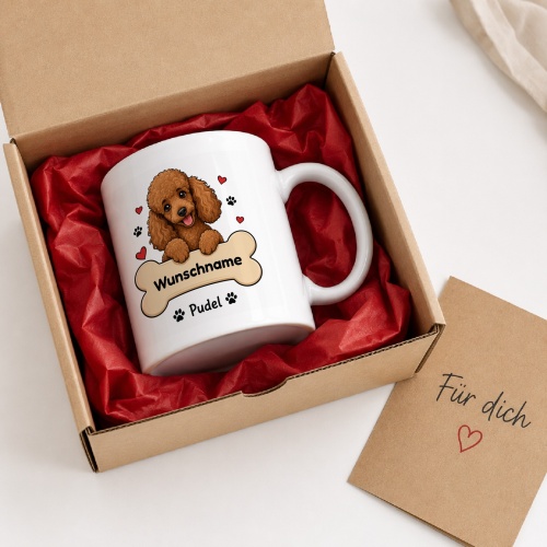 personalisierte Tasse »Pudel«