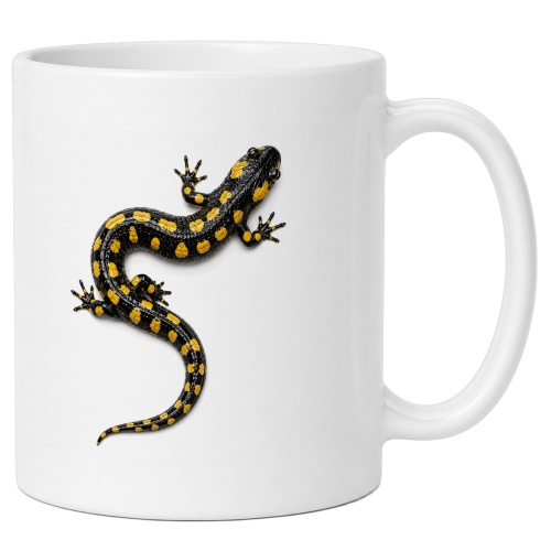 Tasse mit Salamander-Motiv