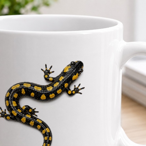 Tasse mit Salamander-Motiv