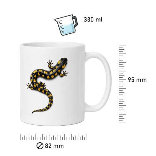 Tasse mit Salamander-Motiv