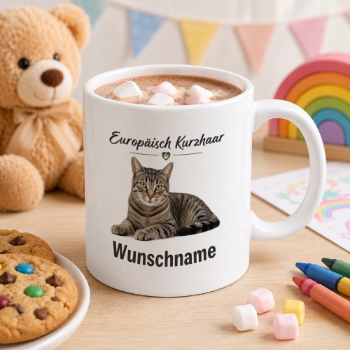 Personalisierte Tasse »Europäisch Kurzhaar«