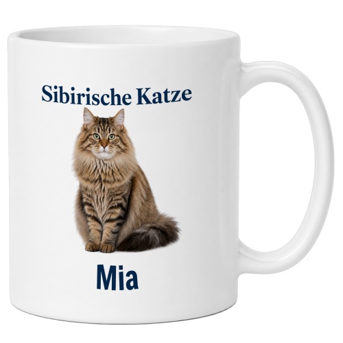 Personalisierte Tasse »Sibirische Katze«