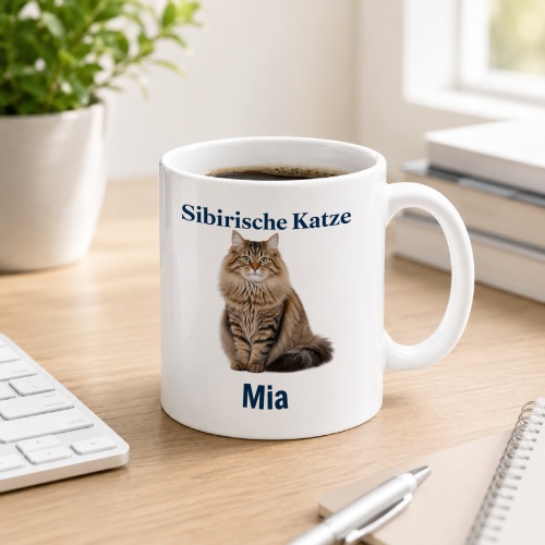 Personalisierte Tasse »Sibirische Katze«