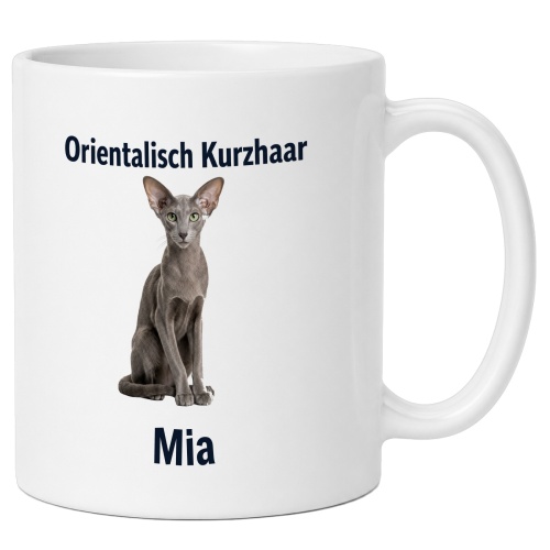 Personalisierte Tasse »Orientalisch Kurzhaar«