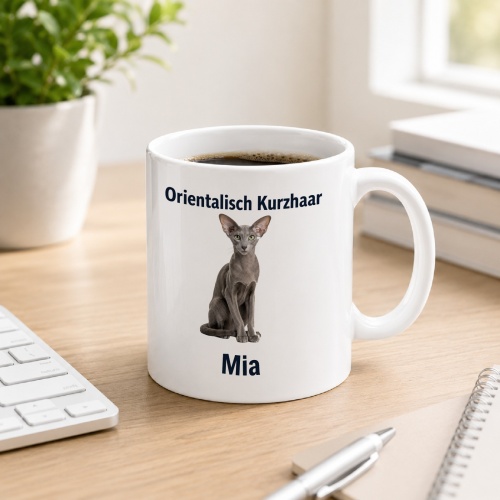 Personalisierte Tasse »Orientalisch Kurzhaar«