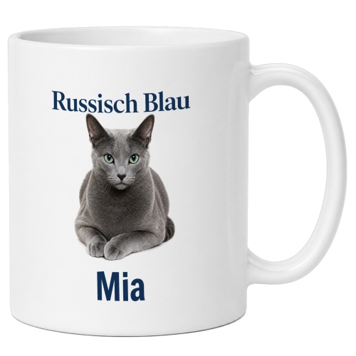 Personalisierte Tasse »Russisch Blau«