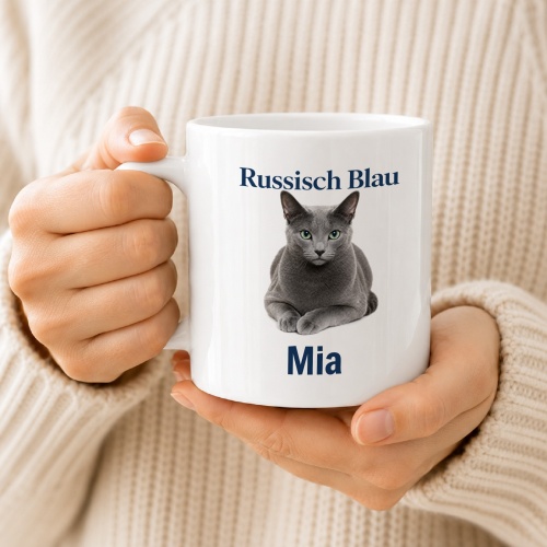 Personalisierte Tasse »Russisch Blau«