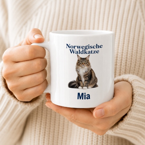 Personalisierte Tasse »Norwegische Waldkatze«