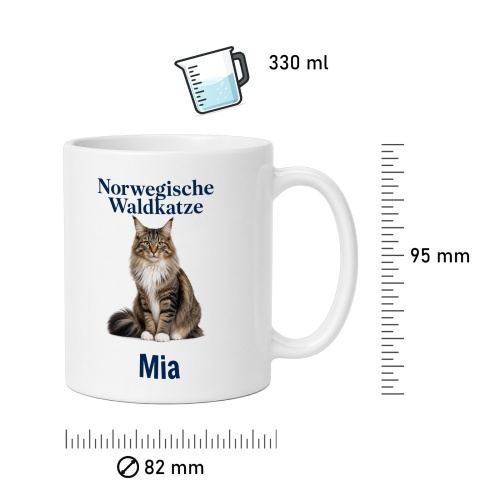 Personalisierte Tasse »Norwegische Waldkatze«