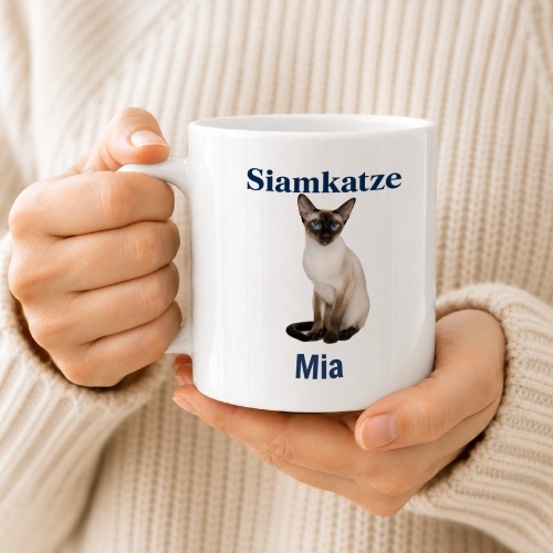 Personalisierte Tasse »Siamkatze«