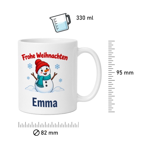 Personalisierte Tasse »Frohe Weihnachten«